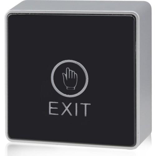 86*86mm Backlight Push Touch Exit Button Infrared Contactless Door Release Switch for access Control System With LED Indicator