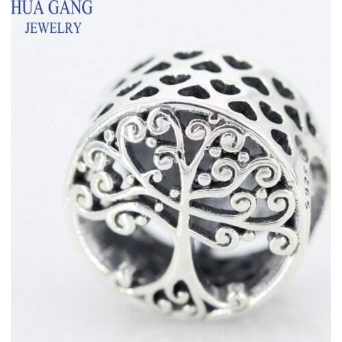 925 Sterling Silver Family Roots Charm Family is Where Love Grows Beads for Jewelry Making Fits Original Bracelet