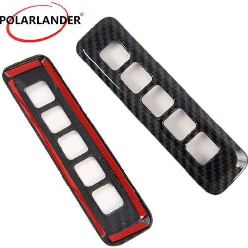 Car Accessories Door Lock Password Button Cover Carbon Fiber Grain Pillar Post Keypad Trim For 2014 2015 2016 2017 Ford F150 1PC