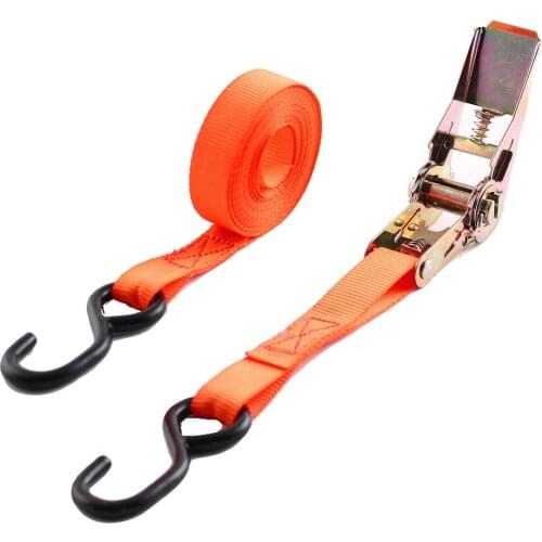 Car Luggage Trailer Ratchet Tie Down Strap Hook Brake Strap 8-shaped Binding Belt For Motorcycle Portable Auto Car Accessories