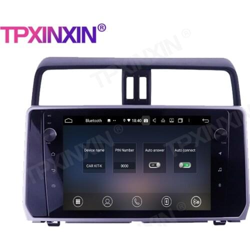 For Toyota Prado 2018 2019 Touch Screen 4+128G Android 10.0 GPS IPS Car Multimedia Tesla Player Head Unit Audio Radio Navigtion
