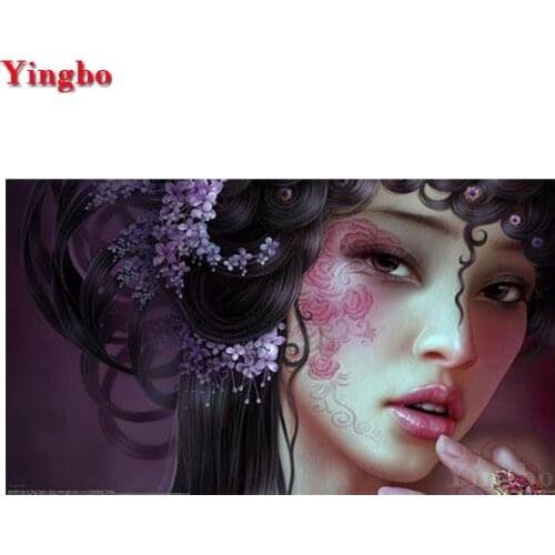 Large Size 3D Full Round Diamond Embroidery beauty girl DIY Diamond Painting full square DIY Diamond Mosaic Rhinestones Icons