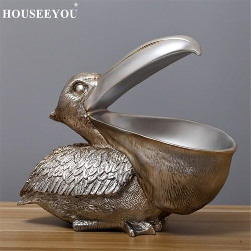 Big Mouth Osprey Fish Hawk Key Storage Figurine Home Decoration Sculpture Crafts Miniature Ornaments Resin Wedding Birthday Gift