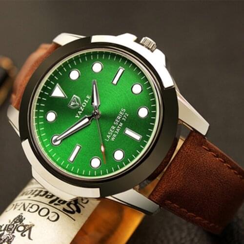YAZOLE Watch Men Green Watches Fashion Luminous Dial Quartz Wristwatches Men Casual Sports Watches Montre Homme Reloj Hombre
