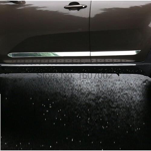 For Kia Sportage 2015 Stainless Steel Side Moulding Cover Trims For Kia Sportage 2015 Car Exterior Accessories