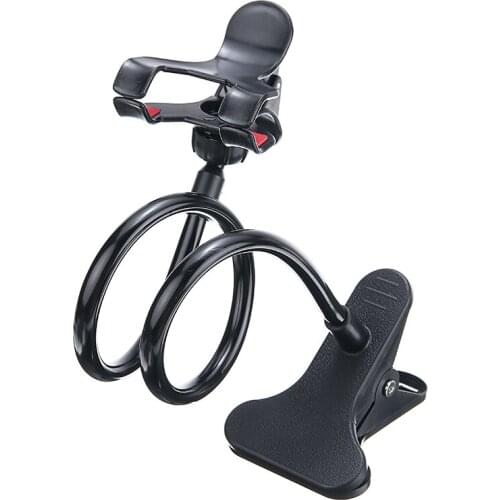 360 Degree Rotating Flexible Clip-on Holder Mount Kit Hands Free Gooseneck Mount GPS Stand Long Arm Bed Desktop Clip-on Mounting