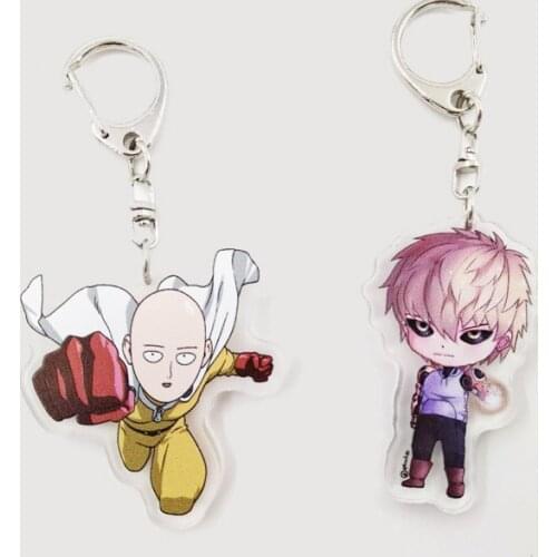 ONE PUNCH MAN Saitama Acrylic Cosplay keychains NieR Automata 2B pendant keyring Llavero Chaveiro breloki cadeau maitresse 2021