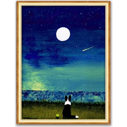 Animal Border Collie DIY Cross Stitch Embroidery 11CT Kits Craft Needlework Set Printed Canvas Cotton Thread Home Sale Hot Sell