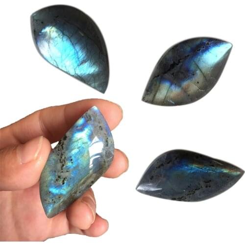 1PC Natural Mineral Specimen Healing Stone Irregular Crystal Labradorite Moonstone Sunstone Gem Jewelry DIY Carved Pendant