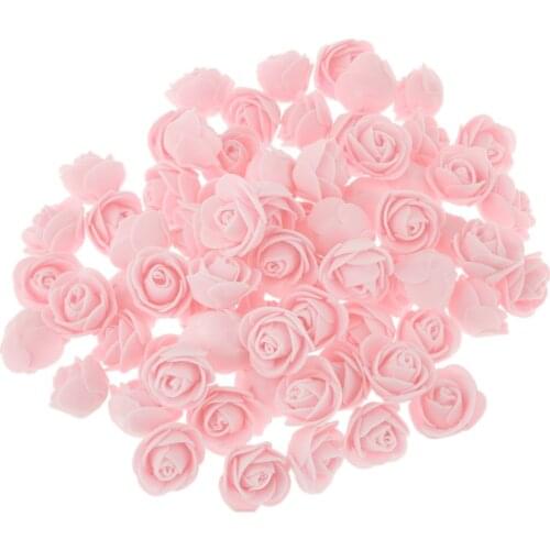 New Hot 100x Plastic Rose Head Decorative Artificial Flower Party Bridal Gift DIY Home Wedding Decoration Party Accessories