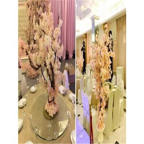 NEW Four Branches Simulation Cherry Blossom Bouquet 100cm Long Wedding Arch Decorative Flower Home Living Decor