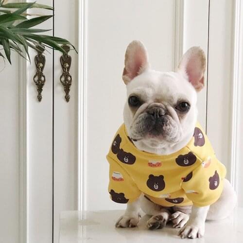 Dog Clothes for Small Dogs Cotton Sweater for French Bulldog Chihuahua Outfit Pet Clothing Puppy Costume for Yorkie Bear Print