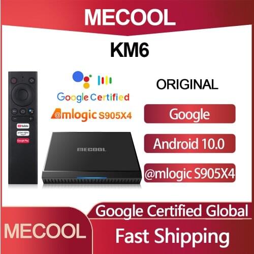 Original Mecool KM6 Deluxe Edition Amlogic S905X4 TV Box Android 10 2G16G 4G 32G/64G Version Google Certified Support AV1 BT5.0