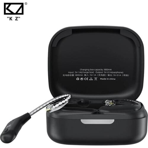 Original KZ AZ09 Wireless Upgrade Cable Bluetooth-compatible 5.2 HIFI Wireless Ear Hook C PIN Connector With Charging Case