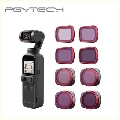 PGYTECH For DJI OSMO Pocket 2 Filter 4Pcs Original Set Filters ND8 ND16 ND32 ND64 ND 8 16 32 64 PL NDPL