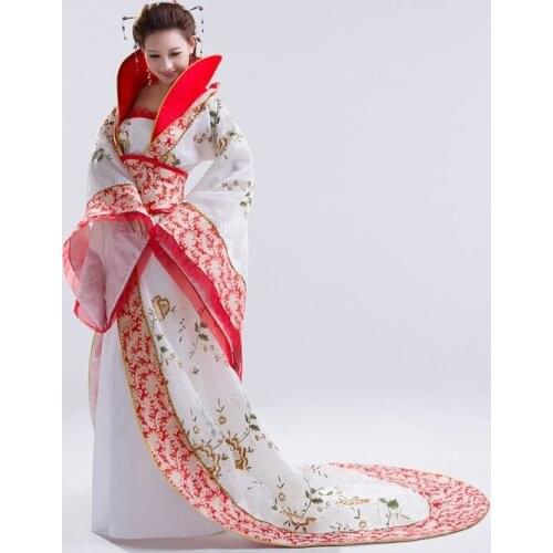 Chinese ancient costume hanfu dresses Oriental Chinese Traditional Wedding Dress Women Phoenix Embroidery Cheongsam