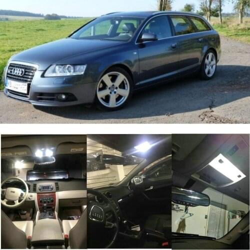 21x LED interior lighting complete set For Audi A6 C6/4F Avant reading light rear lights error free