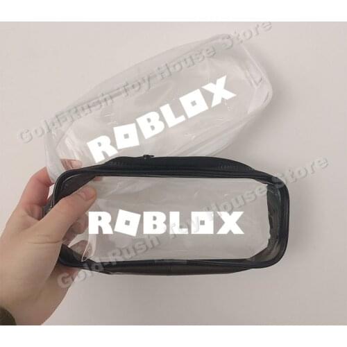 Robloxs Transparent Plastic PencilCases Large Capacity Cute Cartoon Pencils Bag for Girl Boy Gift School Supplies Stationery Bag