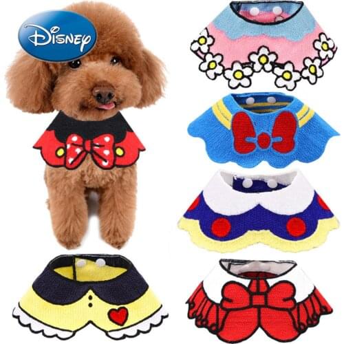 Disney Mickey Mouse Pet Saliva Towel Dogs Cat Supplies Knitted Teddy Bichon Shawl Bucket