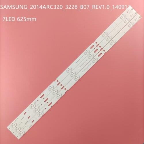 New Kit 3 PCS 7LED 625mm LED backlight strip for Samsung_2014ARC320_3228_B07_REV1.0_140917 GRUNDIG 32CLE6525BG LM41-00100A