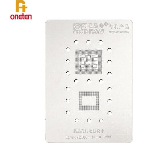 Amaoe Bga Reballing Stencil For Samsung Exynos2100 / CPU Integration Of Upper And Lower Layers Steel Mesh Repair Tools