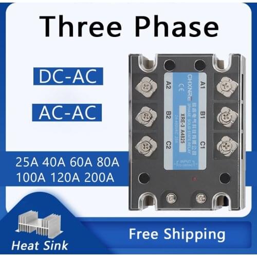 25A~200A plastic shell solid state relay DA AA three-phase DC control AC 480V relay SSR-25DA 40DA 60DA