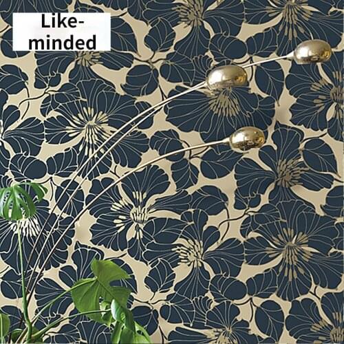 Vintage Leaves Large Petals Non-Woven High-End Wallpaper Cool Art Wallpaper Pure Paper Living Room Bedroom Background Wall 10m
