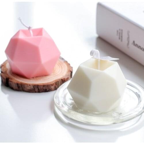 Eight-sided Multilateral Diamond Face Cube DIY Candle mold Creative Handmade Aromatherapy Candle Silicone Mold