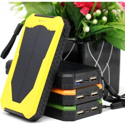 HK LiitoKala Lii-D003 Solar Power Bank 10000mAh Dual USB Cigarette Lighter Phone Charger Portable External Battery for Phone