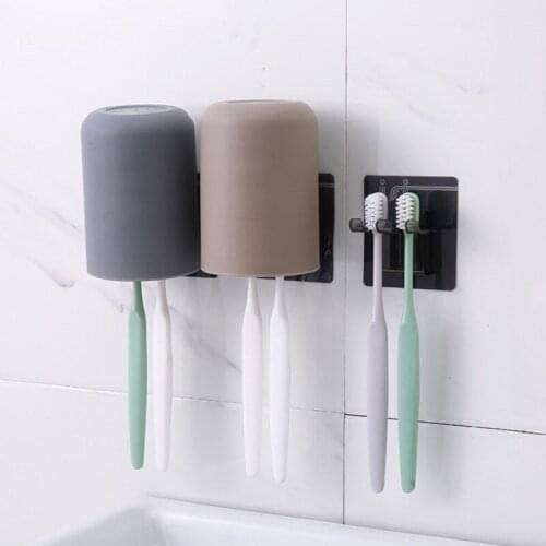 Plastic Toothbrush Holder Organizer Toothpaste Storage Rack Tooth Brush Dispenser Bathroom Organizer Bathroom Accessories