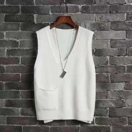 Knitted Vest Womens Autumn 2021 Korean Loose Sleeveless Tank Jacket Sweater Female Camisole Sweaters Gilet Femme Suterde Mujer