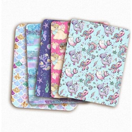 Polyester Cotton Fabric Mermaid Cartoon Princess Printed Cloth Sewing Home Textile Dress Diy Crafts Fabric By Meter 45*145cm 1pc