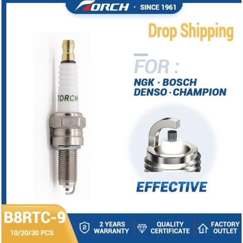 10pcs/lot Spark Ignition Candle TORCH B8RTC-9 for NGK CPR8EA-9 Bosch UR4DC Champion P-RG6HCC Denso IU24 Drop Shipping