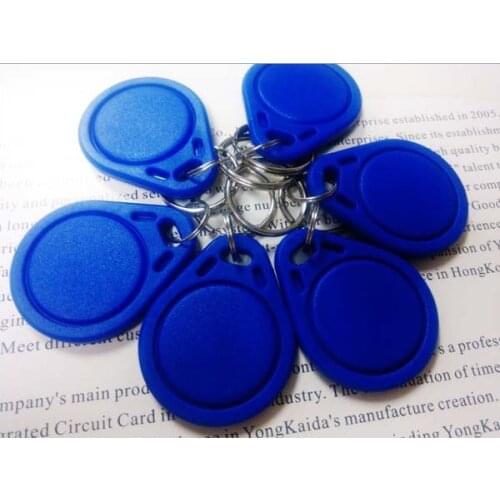100pcs/lot) Waterproof RFID ABC keyfob Keychain Key Finder 13.56 MHz Access Control Card for door access control system
