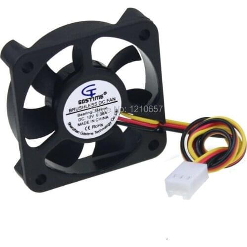 20 Pieces lot 3pin 12V 5010 50 x 50 x 10mm 50MM DC Mini Radiator Cooler Cooling Fan