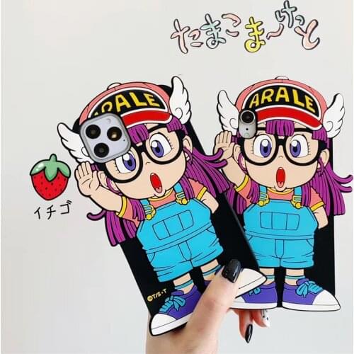 3D Arale soft silicone phone case for iPhone 12 Pro MAX 11 6s 7 8 plus X XR XS MAX Lovely Japanese Anime Phone Protective Cover