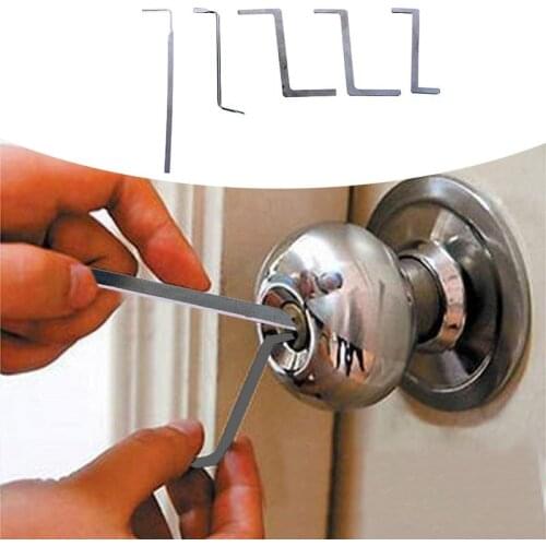 5pcs/set Locksmith Stainless Steel Double Row Tension Removal Hooks Hand Tools Lock Pick kit Wrench Extractor Door Hardware