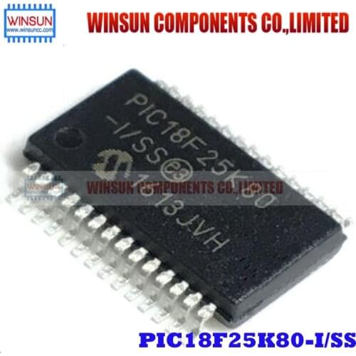 50PCS/LOT PIC18F25K80-I/SS SSOP28 PIC18F25K80 Brand New Original