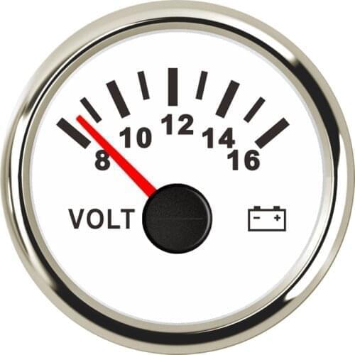 52mm Digital Voltmeter for Car Volt Gauge 8~16V Boat Motorcycle Car Voltmeter Gauge 12v 24v Volts