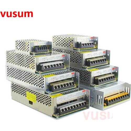 Vusum 12V power supply AC85-110V 220V to DC5V 12V 24V 2A 5A 10A 20A 30A CCTV / LED Strip Power Adapter