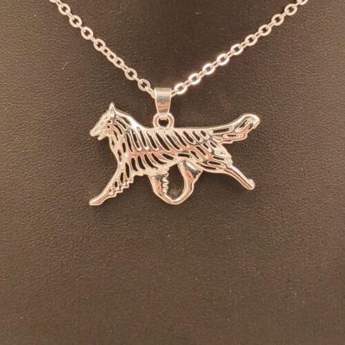 Belgian Groenendael / Tervuren Dog Animal Pendant Necklace Gold Silver Plated Jewelry For Women Male Female Girls AKC N188