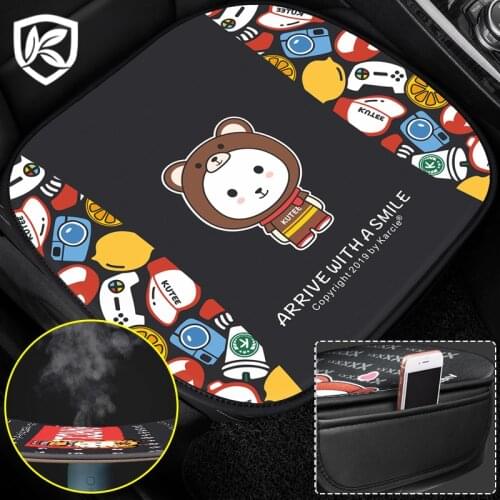 Karcle Car Seat Cover Cute Cushion For Women Universal Car Front Rear Cover Breathable Chair Cushion Four Seasons Seat Protector