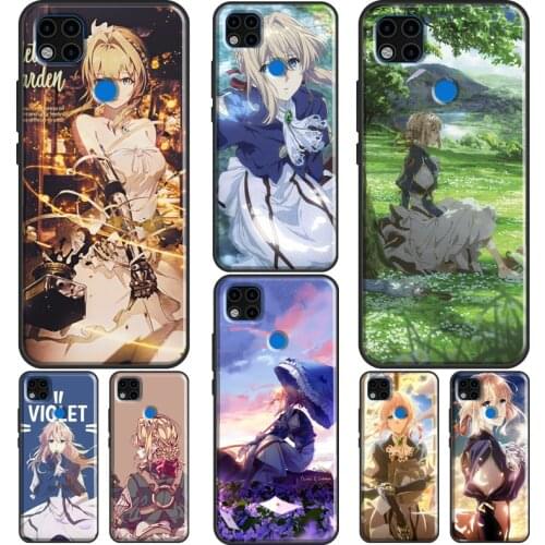 Anime Violet Evergarden Case For Xiaomi Redmi Note 10 Pro Note 9 Pro Note 8 Pro Note 7 8T 9S 9C 9A 8A 7A 9T Coque