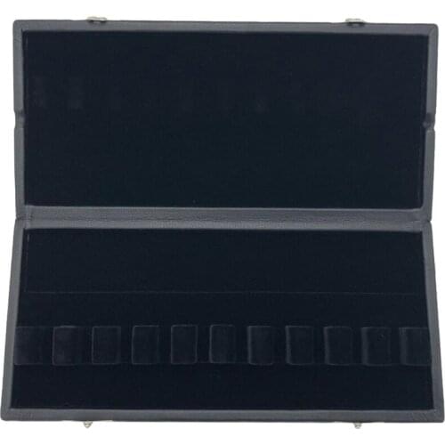 Black PU Leather Oboe Bassoon Reed Case Holder Container for 10 Reeds