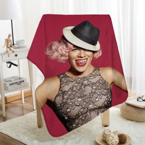 Musife Custom P!NK Flannel Blanket Design Your own Blanket Flannel Blankets for Sofa DIY Dropshipping