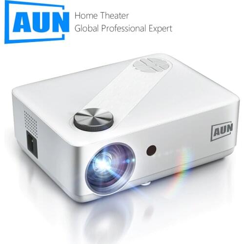 AUN Full HD Projector AKEY8 Android 9 Video Projector 4K Decode Home Theater TV Beamer Beam LED Projector for Home Cinema Mobile