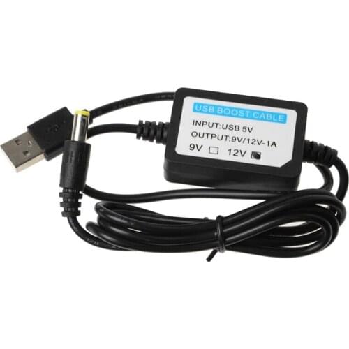 HX6A USB 5V To 12V 5.5x2.1mm Step up Adapter Cable For WiFi Router LED Strip Light