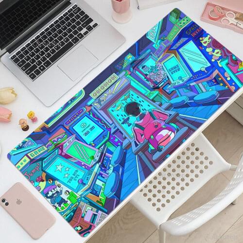 Strata Liquid Large Mouse Pad Art Table Mats Office Carpet Desk Pad Mouse Mat Black Big Mousepad Rubber Mat for Computer Table