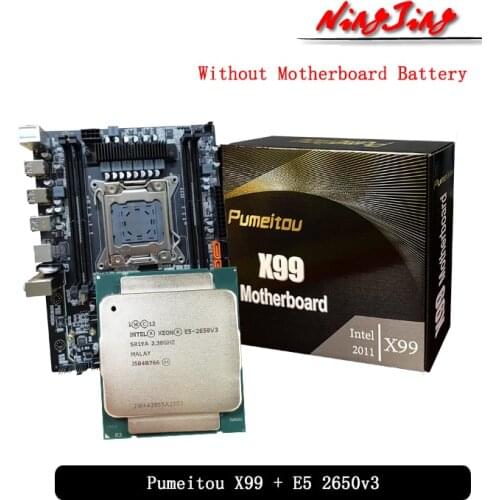 Intel E5 2650v3 E5 2650 v3 Original Used CPU + Pumeitou X99 New Motherboard Suit LGA 2011-3 without cooler