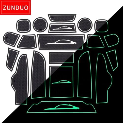 ZUNDUO Gate slot mat For BMW X3 F25 2011 - 2017 X4 F26 2014 - 2018 Interior Door Pad Cup Holders Non-slip mats RED WHITE 20Pcs